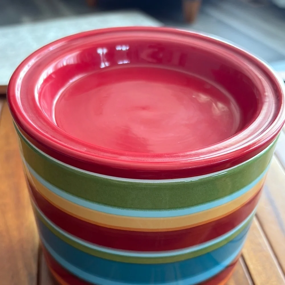 Pier 1 Vintage Summer Striped Canister